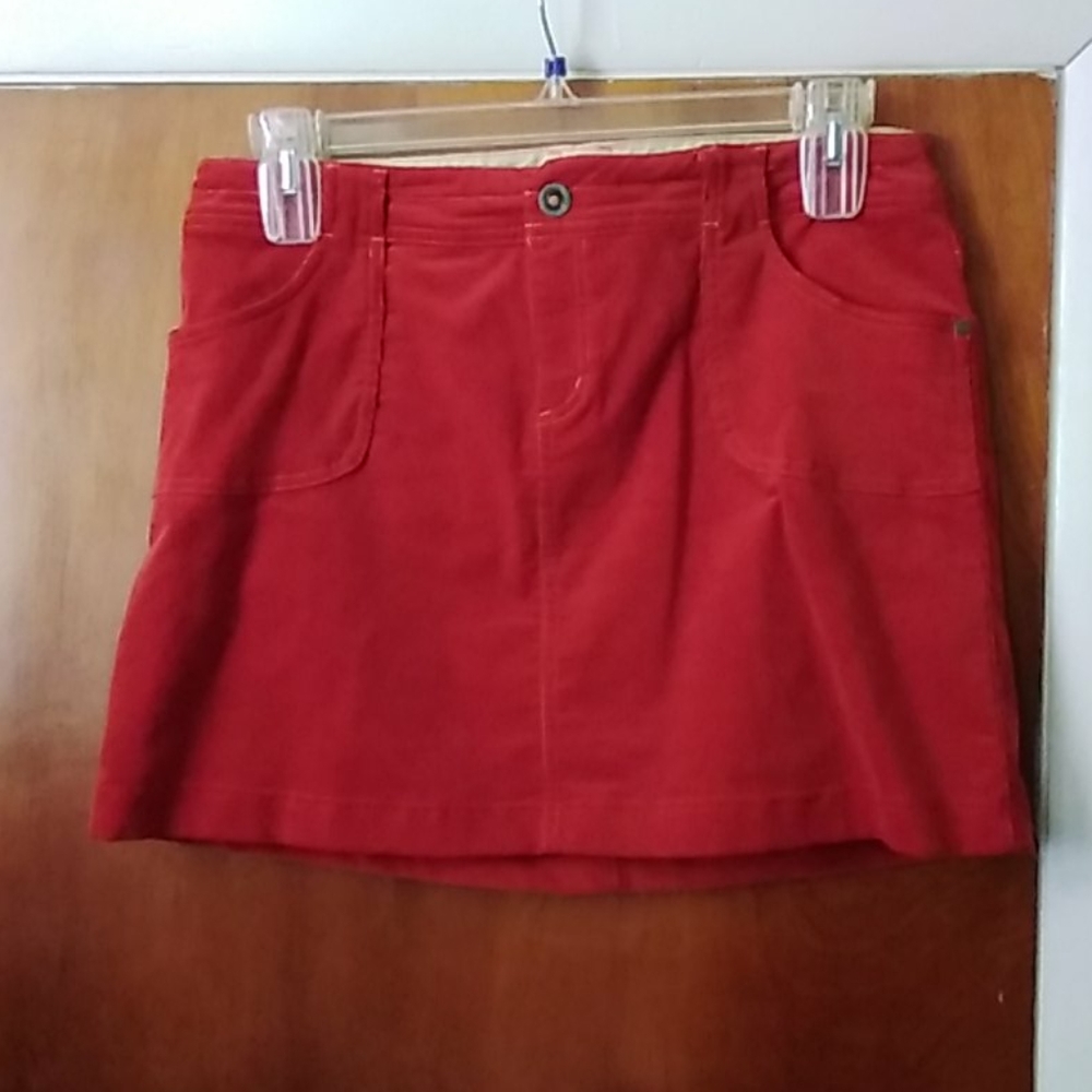 Kuhl Burnt Orange Corduroy Skirt size 10